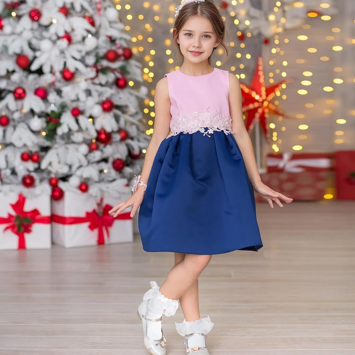 2 Pack Girls Frilly Ruffle Socks Cute Pearls Lace Socks for Toddler Little Girls Dress and Daily