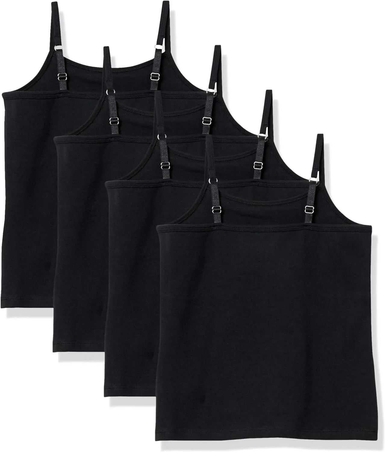 Amazon Essentials Girls and Toddlers' Shelf Layering Camisole, Pack of 4