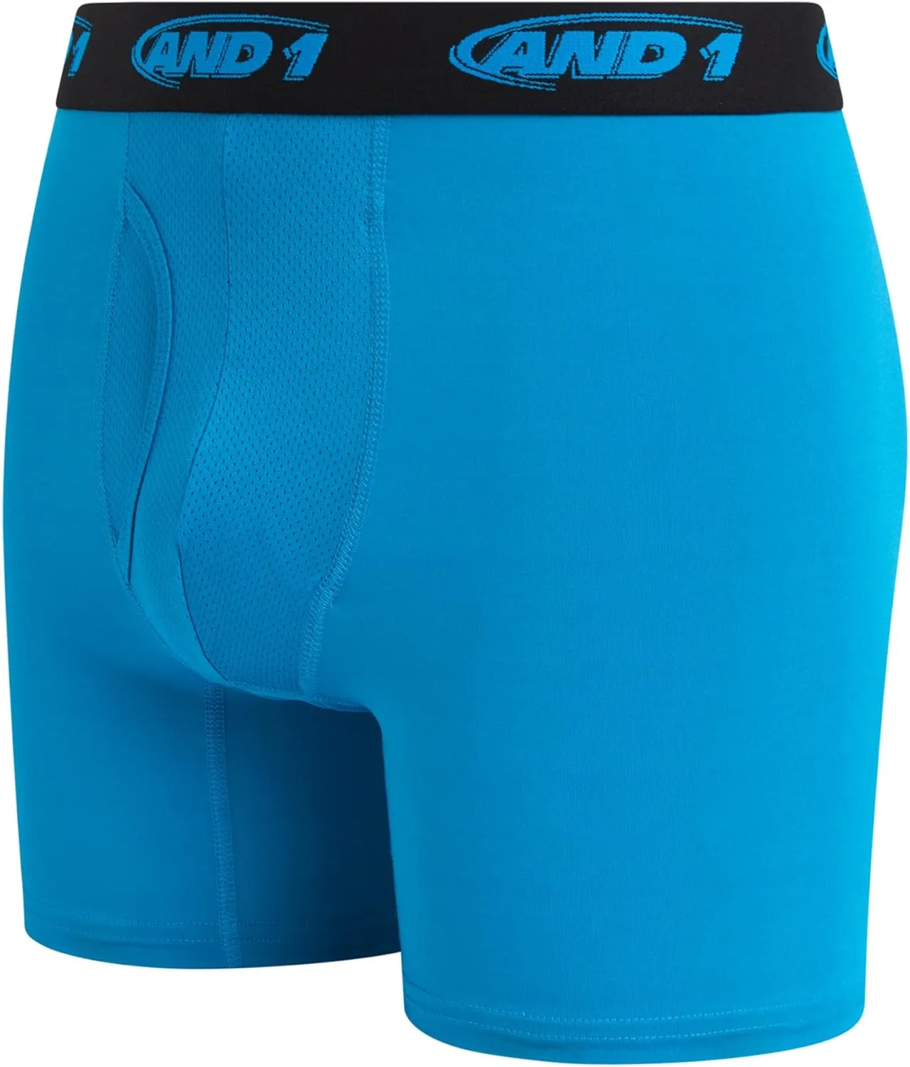 AND1 Mens Boxer Briefs - 6 Pack Stretch Performance Mens Underwear Boxers with Functional Fly Pouch (Sizes: S-3XL)