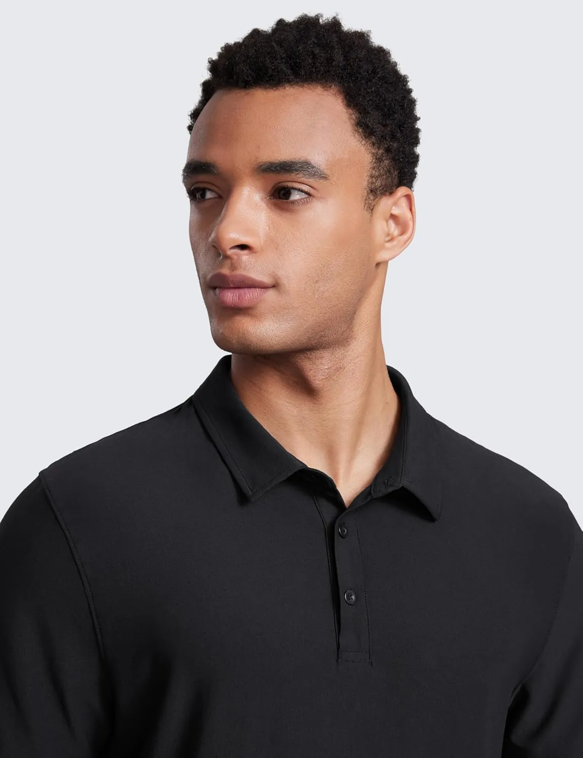 CRZ YOGA Cloudweight Mens Short Sleeve Polo Shirts Lightweight Moisture Wicking Athletic Casual Button Golf T-Shirts