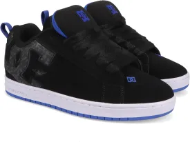 DC Men's Court Graffik Skate Shoe, Black/Blue, 7