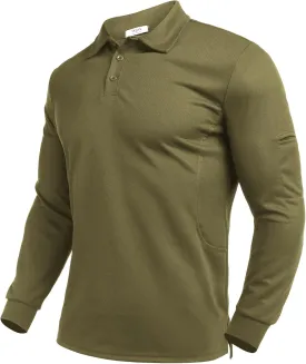 Deyeek Men's Polo Shirts Long Sleeve Golf Polo Shirts for Men Quick Dry UPF 50  Sun Protection Polos Casual Collared Shirts