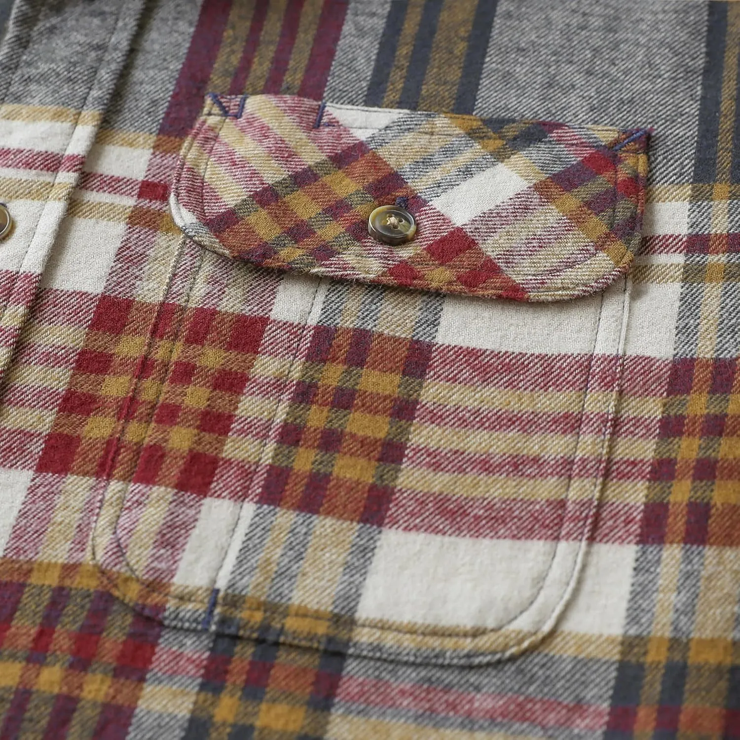 Dubinik? Mens Flannel Shirts Long Sleeve Flannel Shirt for Men Casual Button Down Brushed 100% Cotton Shirt
