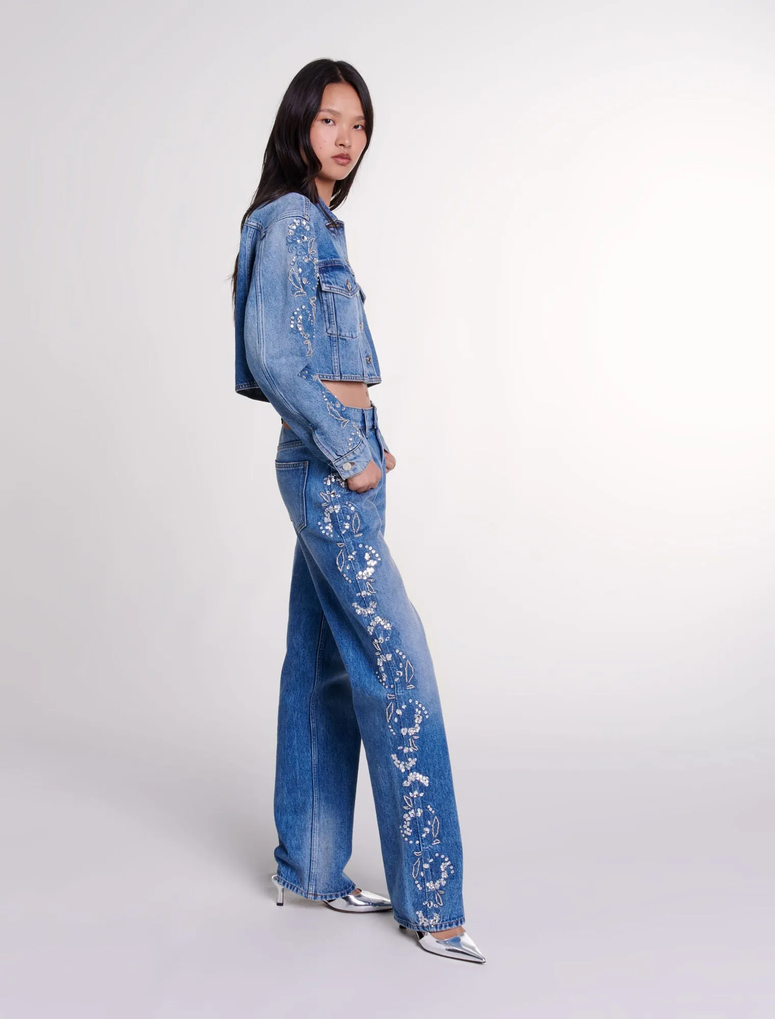 Embroidered jeans