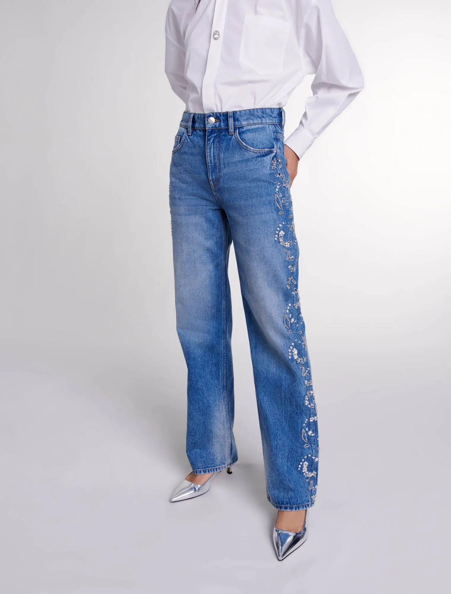 Embroidered jeans