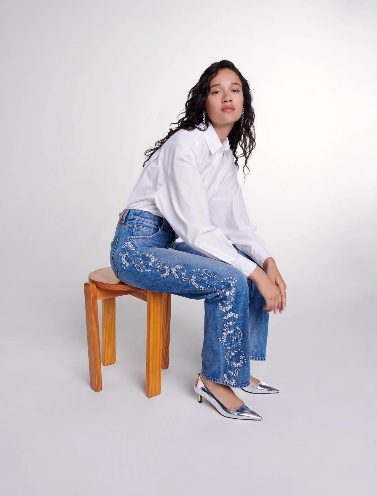 Embroidered jeans