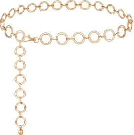 FIORETTO Chain Belt for Women Metal Waist Chain Fashion Multilayer Chain Belts for Dress