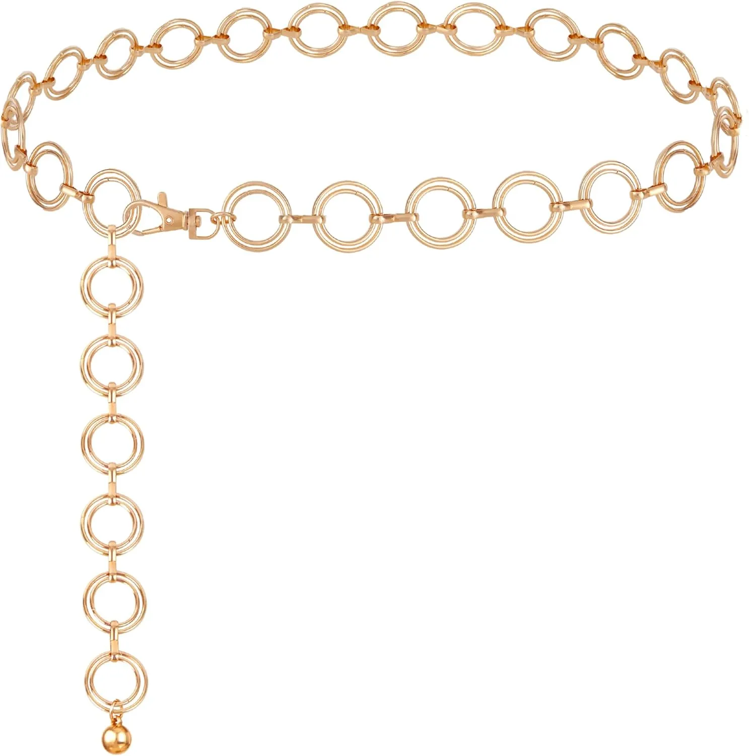 FIORETTO Chain Belt for Women Metal Waist Chain Fashion Multilayer Chain Belts for Dress