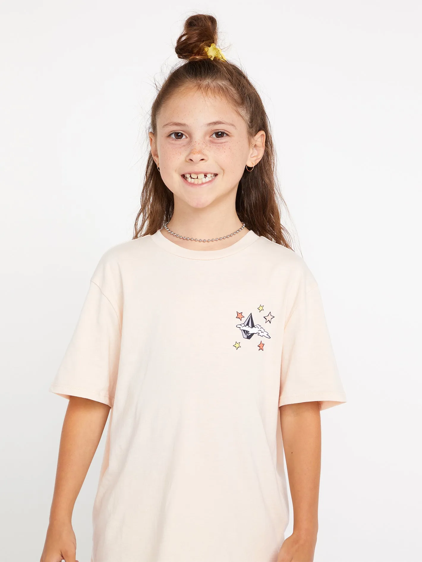 Girls Truly Stoked Boyfriend Short Sleeve Tee - Sand