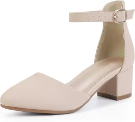 Hehainom Girls Dress Shoes High Heels Sandals Ankle Strap Flower Girl Little Big Kid Mary Jane Wedding Party Communion Mily Pump Shoes