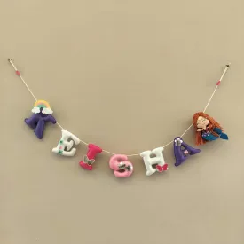 Junior Colour Pop Cute Personalised Bunting - Unicorn/Dolls/Teddy