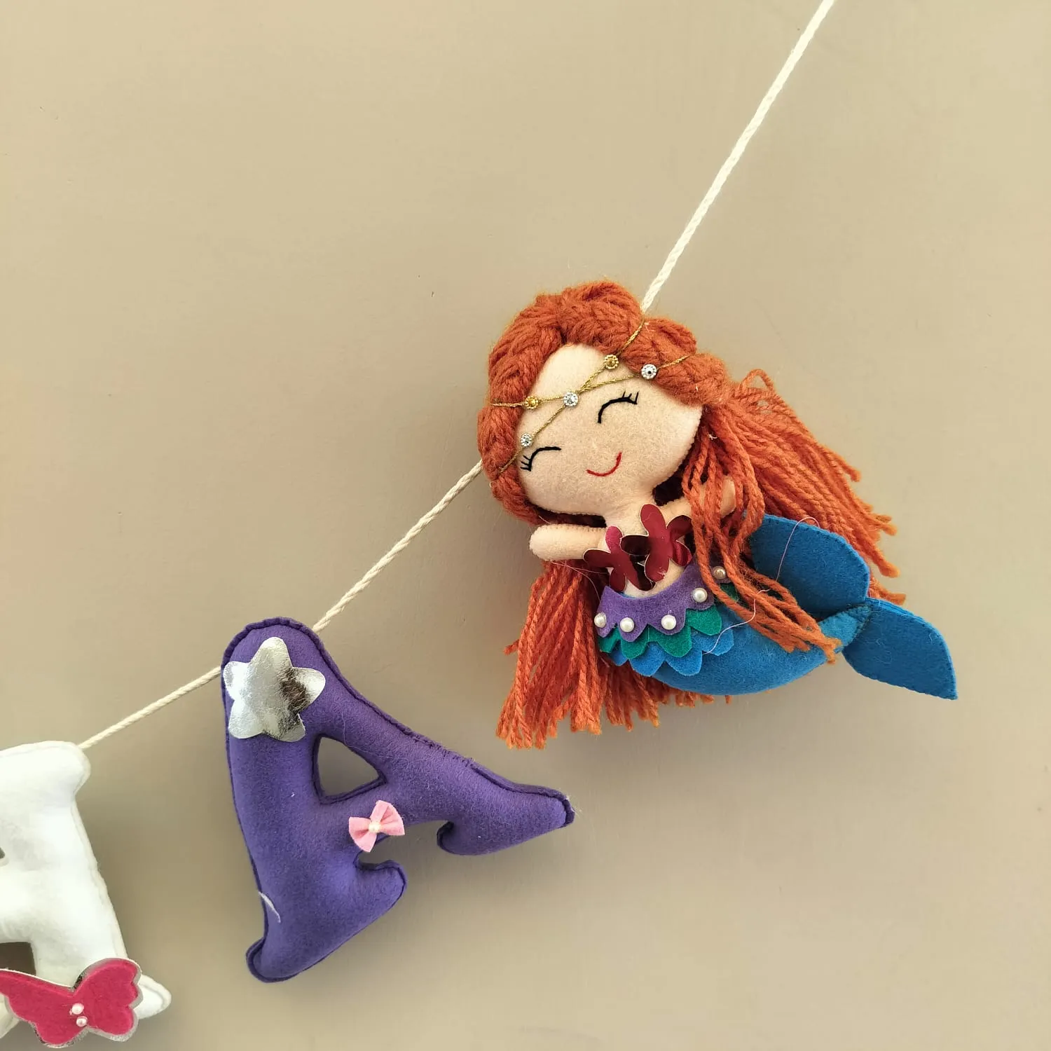 Junior Colour Pop Cute Personalised Bunting - Unicorn/Dolls/Teddy