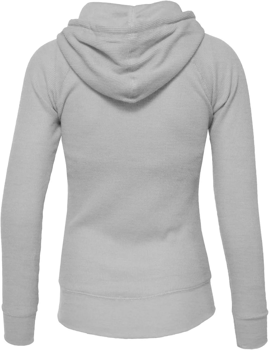 NE PEOPLE Women Basic Casual Comfy Lightweight Thermal Waffle Hoodie