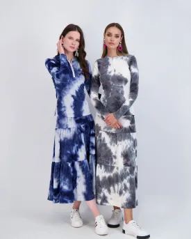 Riff TIe-Dye Tiered Skirt
