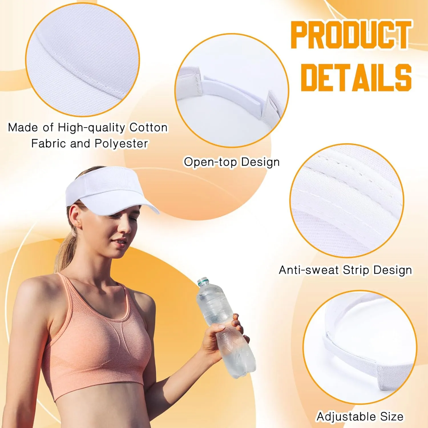 Silkfly 36 Pack Sun Visor Hats Adjustable Sports Athletic hat UV Protection Sun Visor Cap for Men Women Tennis Running Golf
