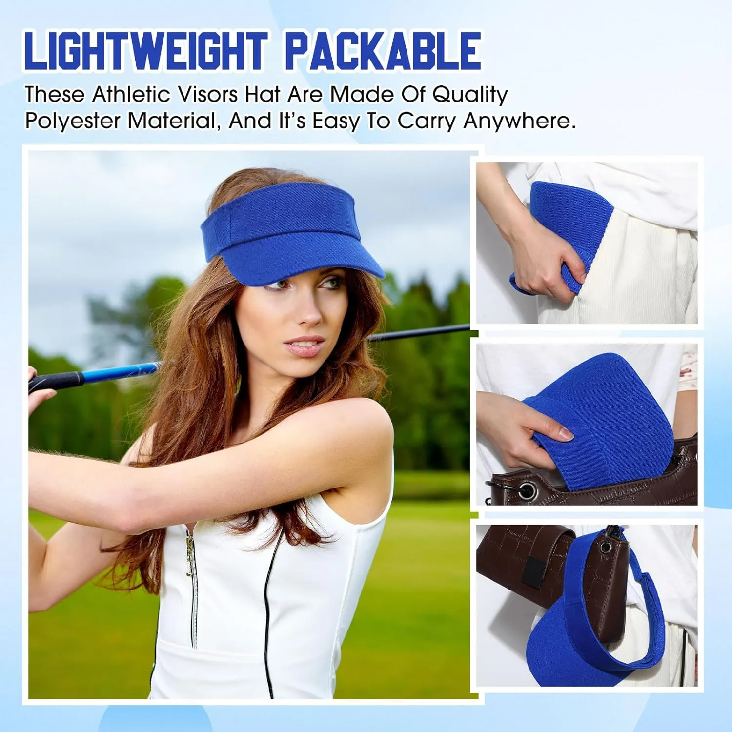 Silkfly 36 Pack Sun Visor Hats Adjustable Sports Athletic hat UV Protection Sun Visor Cap for Men Women Tennis Running Golf