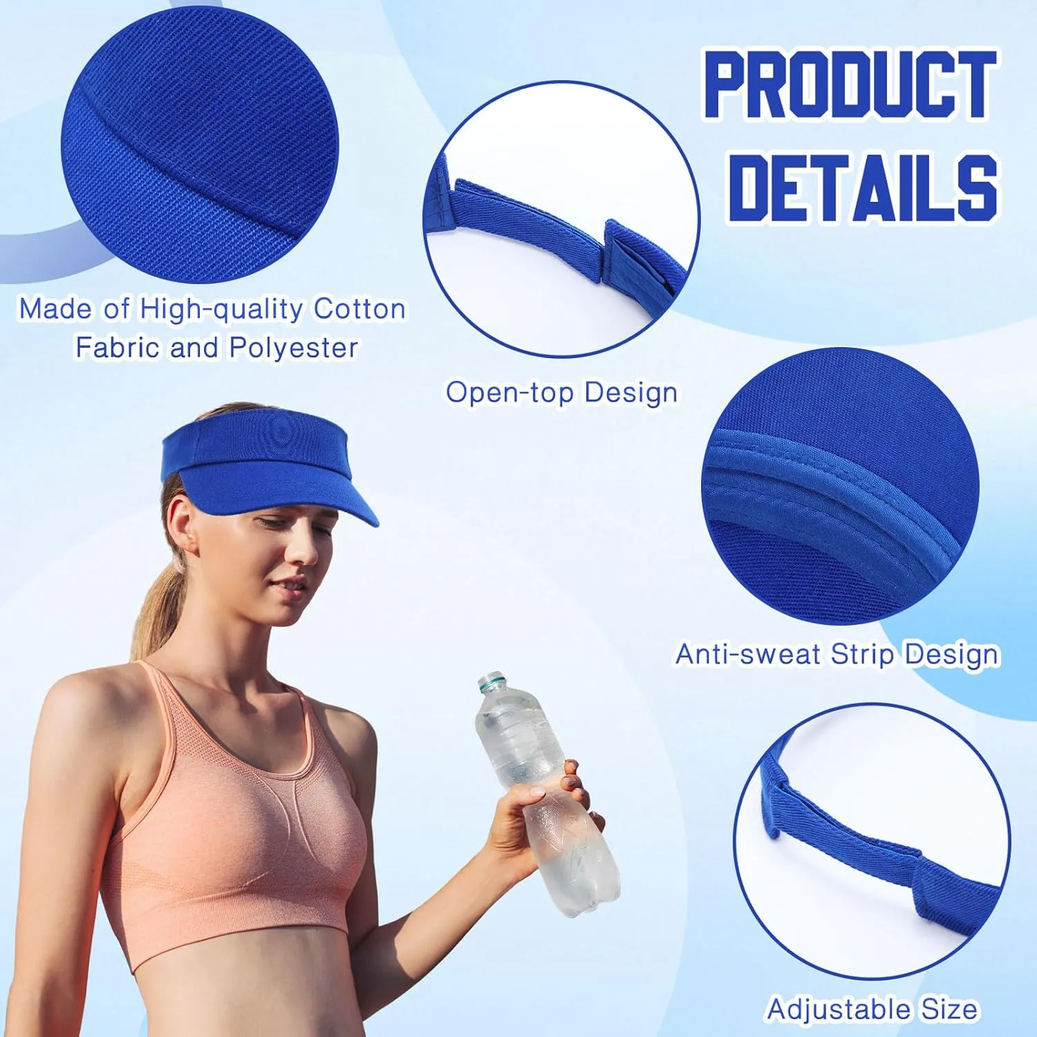 Silkfly 36 Pack Sun Visor Hats Adjustable Sports Athletic hat UV Protection Sun Visor Cap for Men Women Tennis Running Golf