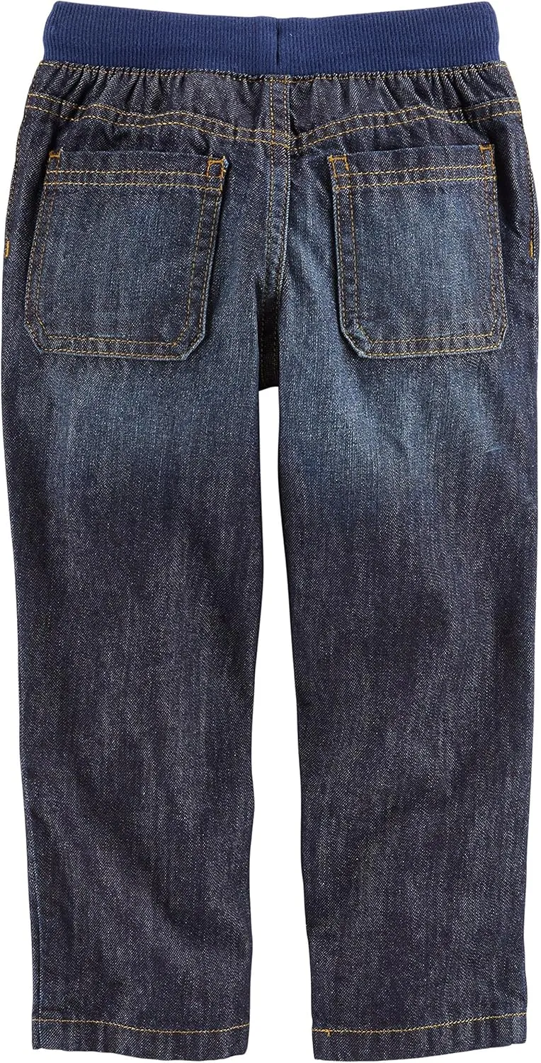 Simple Joys by Carter's Toddler Boys' Pull-On Denim Pant, Pack of 2